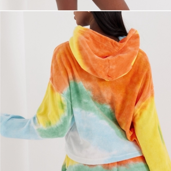 NWT• POLO Ralph Lauren Tie-Dye Cropped Hoodie - Picture 7 of 8